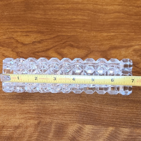 Vintage Clear Pressed Glass Vase - Picture 8 of 9